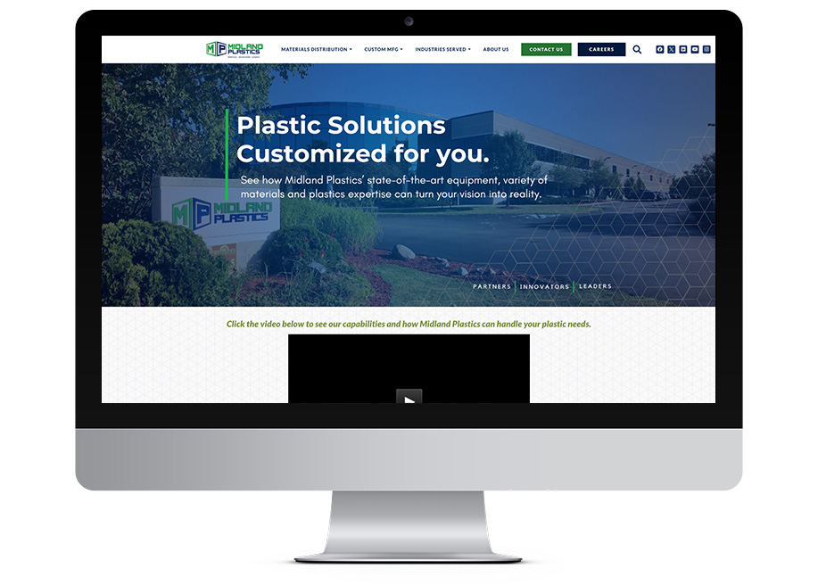 Midland Plastics old website design