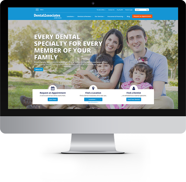 dental associates website design and strategy